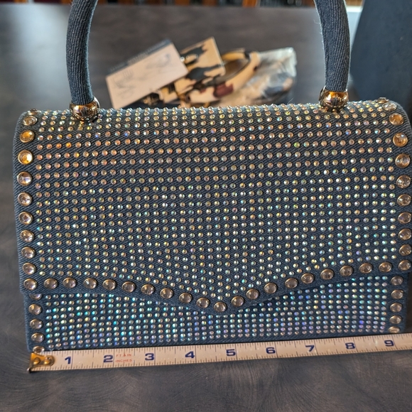 Last One.... Denim Purse with Rhinestones - Picture 8 of 11